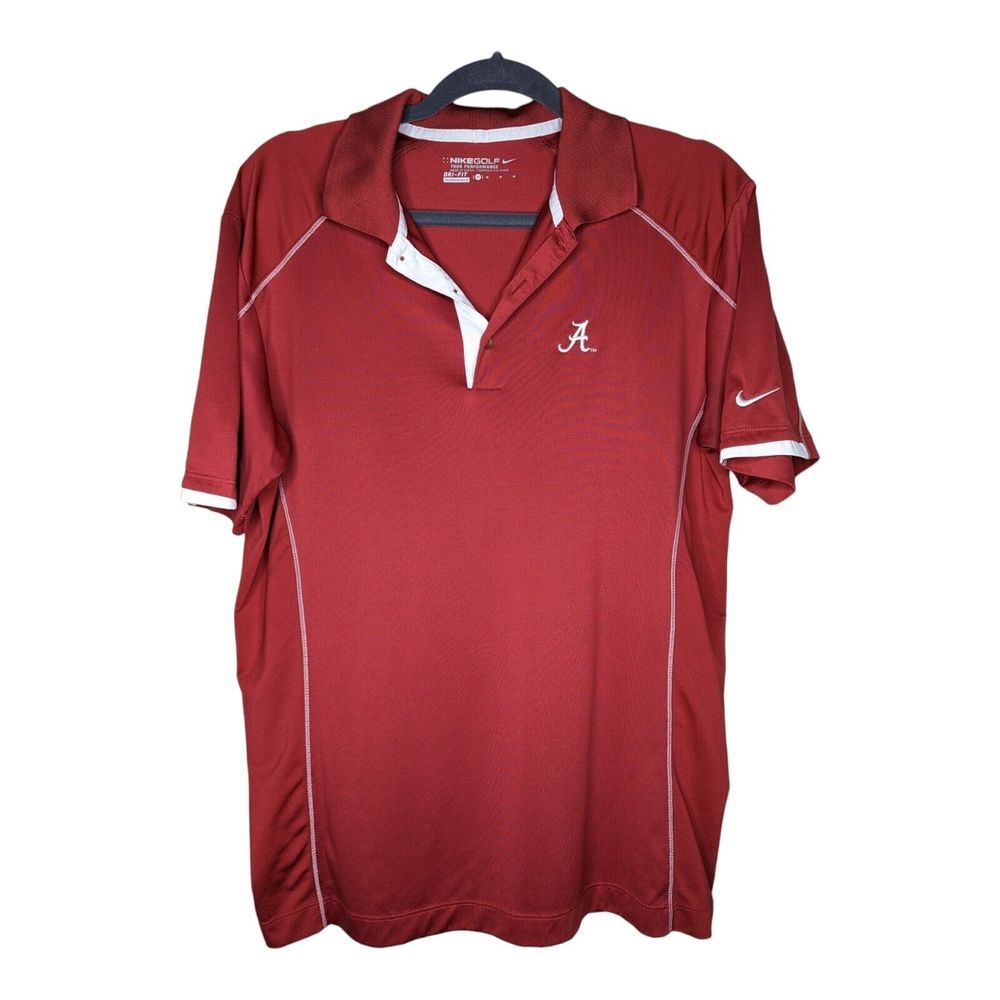 Alabama Nike Polo Shirt Medium Golf Tour Performance‎ Dri-Fit Short Sleeve